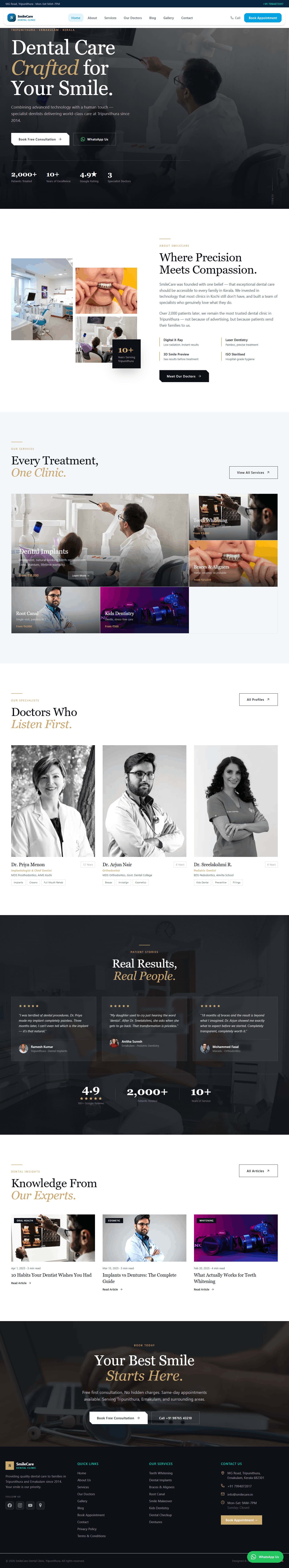 Building a Secure Dental Clinic Website & Appointment System screenshot 1